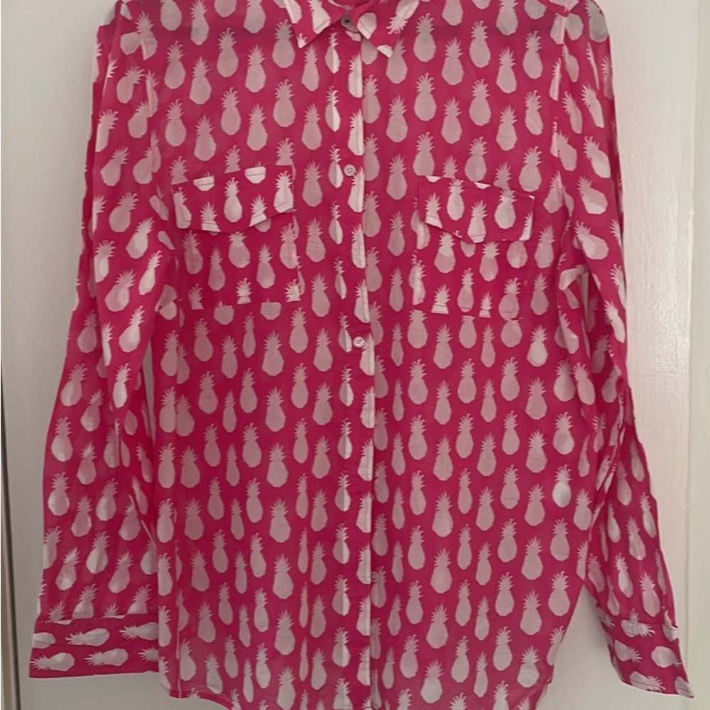 Talbots longsleeve 100% cotton size large blouse